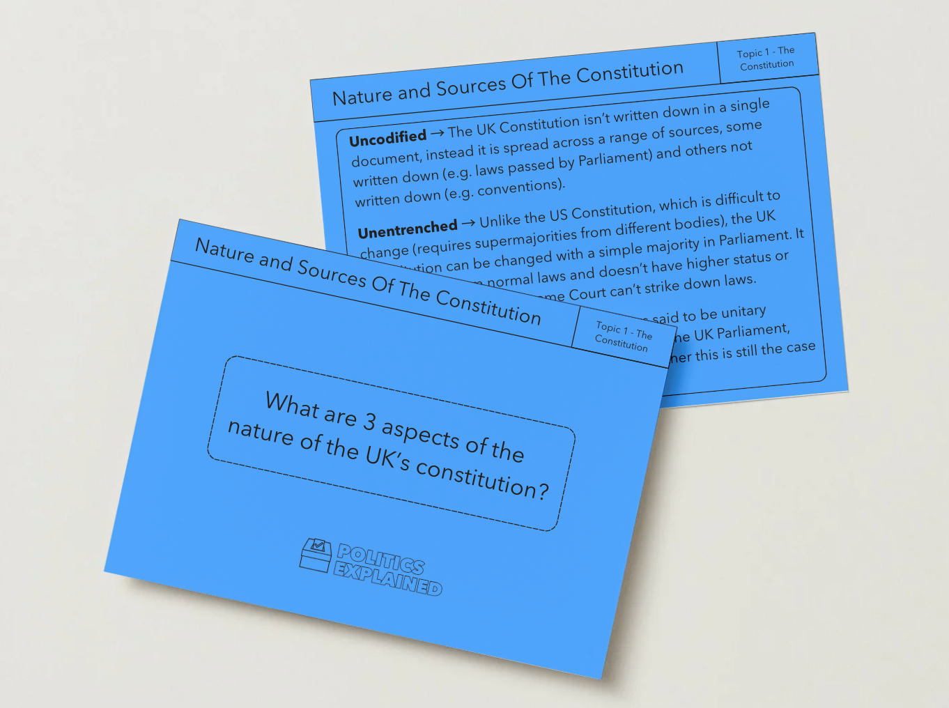 Pre-Order UK Government 2026 Revision Flashcards | Edexcel A Level Politics