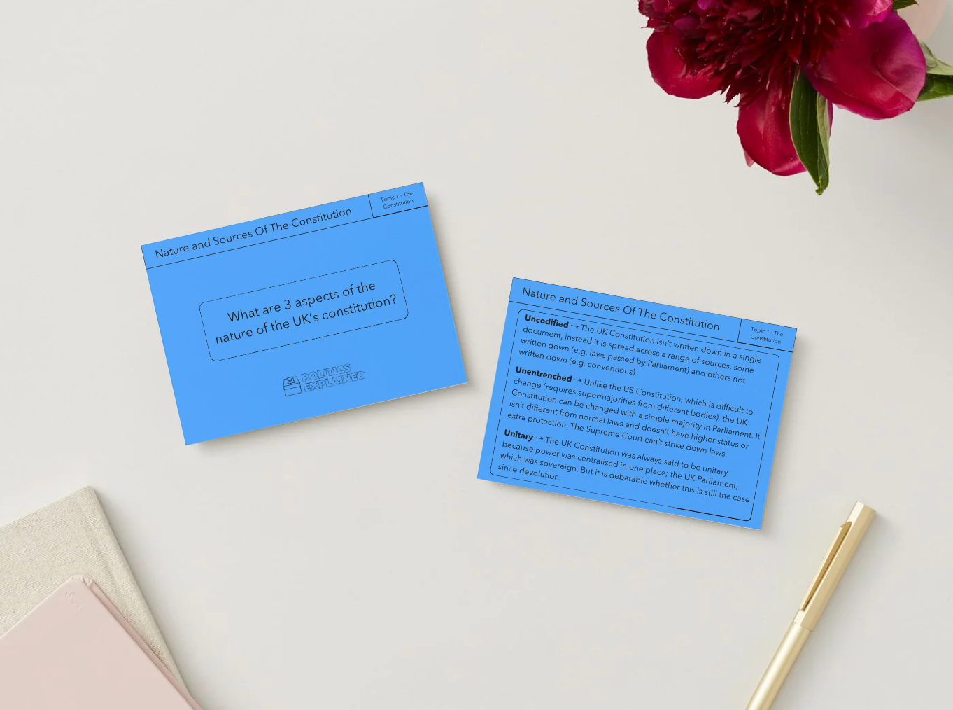 Pre-Order UK Government 2026 Revision Flashcards | Edexcel A Level Politics