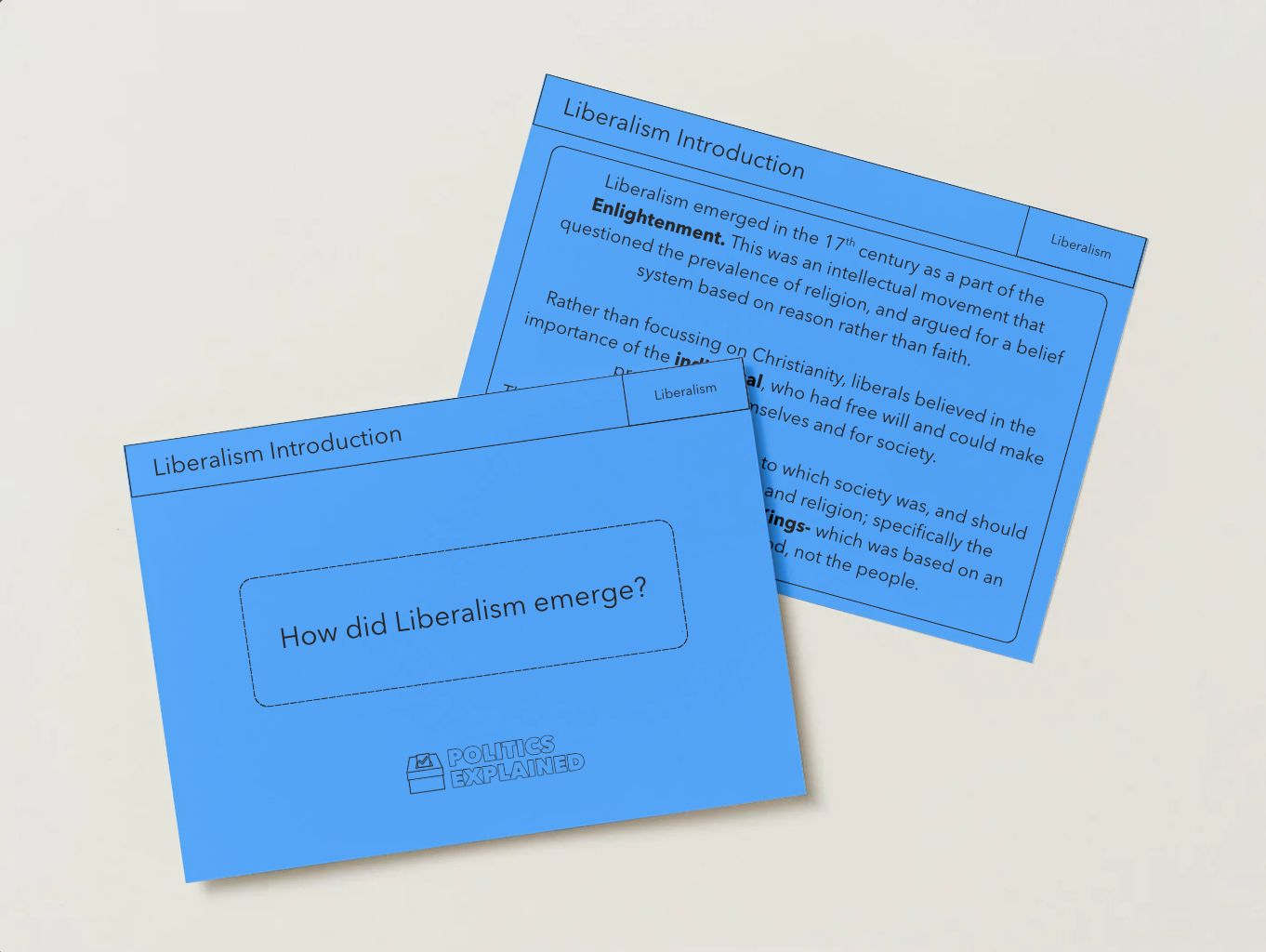 Pre-Order Core Political Ideas Revision Flashcards | Edexcel A-Level Politics