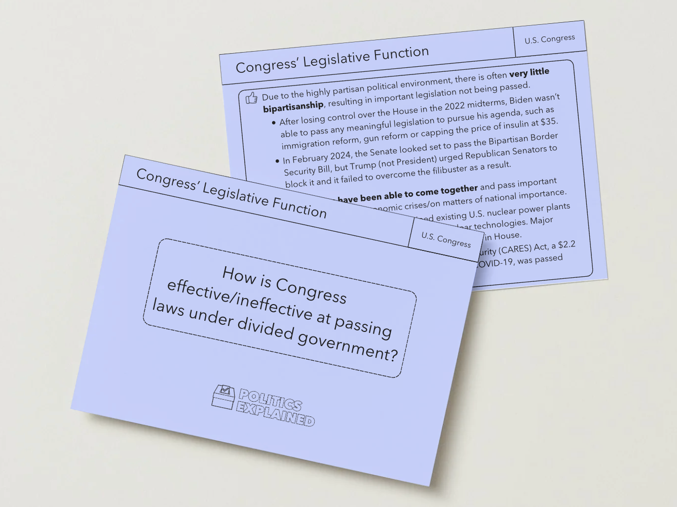 Pre-Order US Politics & Government 2026 Revision Flashcards | Edexcel A Level Politics