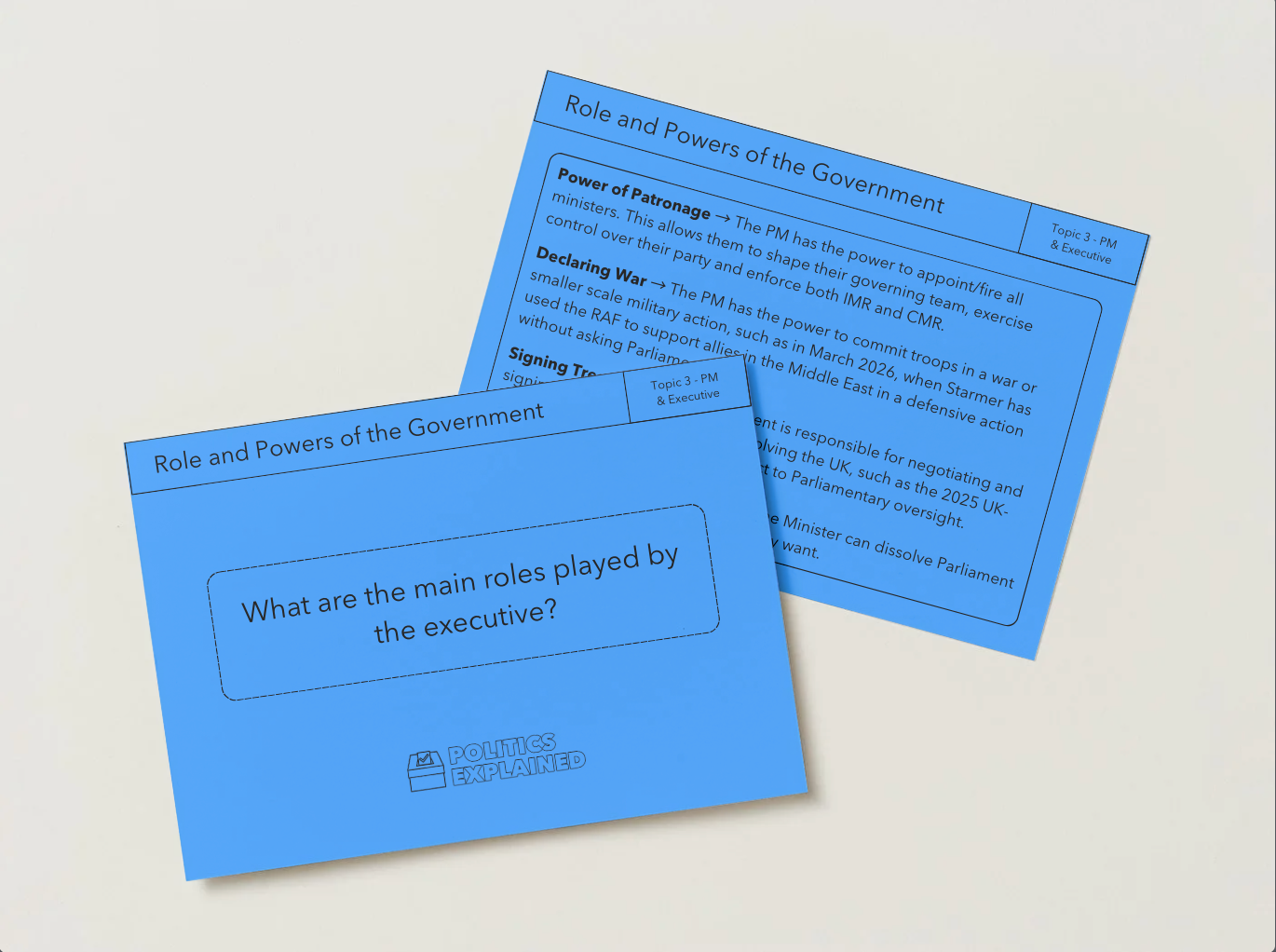 Pre-Order UK Government 2026 Revision Flashcards | Edexcel A Level Politics