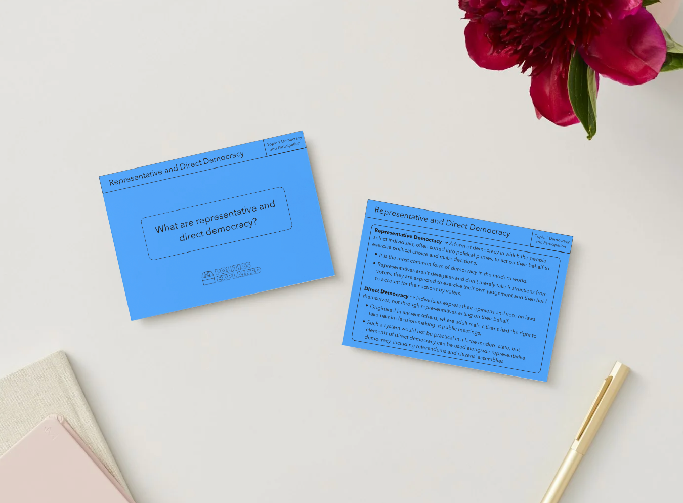 Pre-Order UK Politics 2026 Revision Flashcards | Edexcel A Level Politics