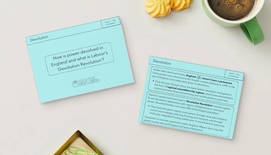 Pre-Order UK Government 2026 Revision Flashcards | Edexcel A Level Politics