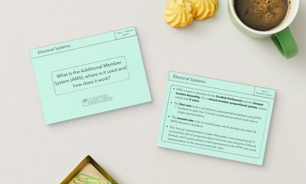Pre-Order UK Politics 2026 Revision Flashcards | Edexcel A Level Politics